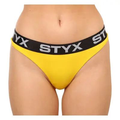 Dámská tanga Styx sportovní guma žluté