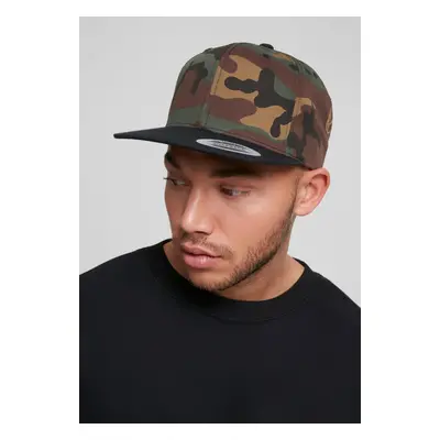 Classic Snapback 2-Tone Camo zelená camo/černá