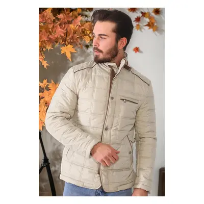 M8640 DEWBERRY MEN'S COAT-PLAIN BEIGE