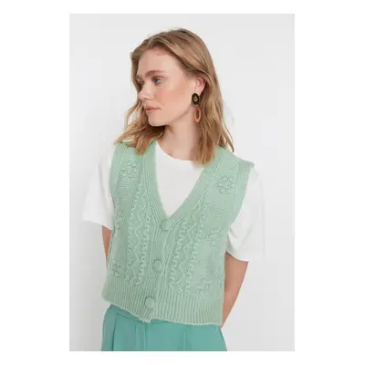 Trendyol Mint Soft Textured Knitwear Vest