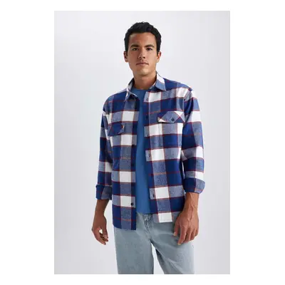 DEFACTO Relax Fit Plaid Flannel Lumberjack Long Sleeve Shirt