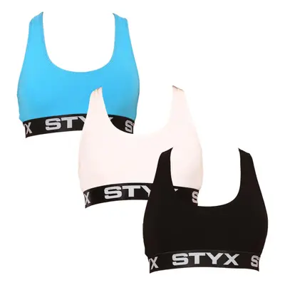 3PACK dámská podprsenka Styx sport vícebarevná