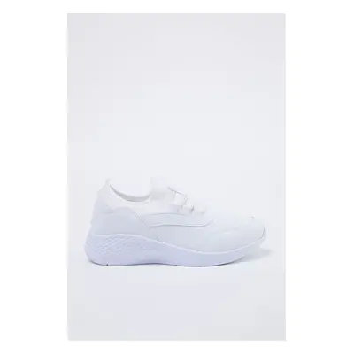 Trendyol White Rubber Laced Sports Walking Shoes