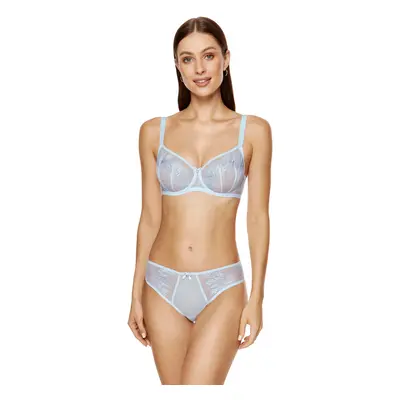 Gorteks Mable soft bra with embroidery blue