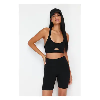 Trendyol Black Support/Shaping Back Detail Knitted Sports Bra