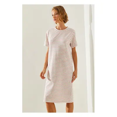 Bianco Lucci Women's Striped Seersucker Dress