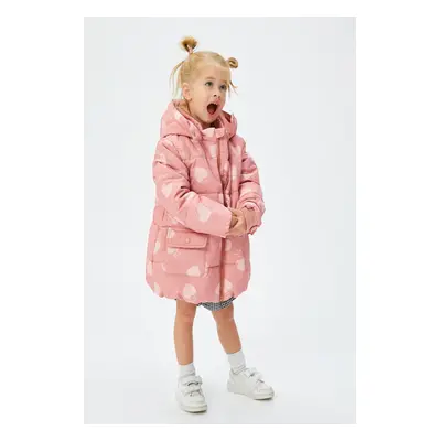 Koton Baby Girl Pink Patterned Coat