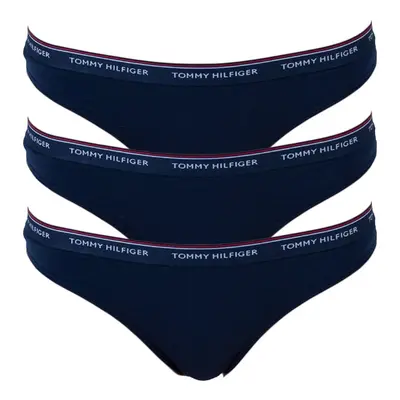 Tommy Hilfiger modrý pack tang 3P Thong Basic