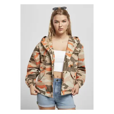 Dámská oversized bunda Camo Parka s cihlovou maskou