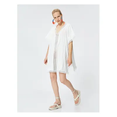 Koton X Şahika Ercümen - Oversize Stripe Detailed Beach Dress