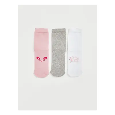 LC Waikiki Printed Baby Girl Sock Socks 3-Piece