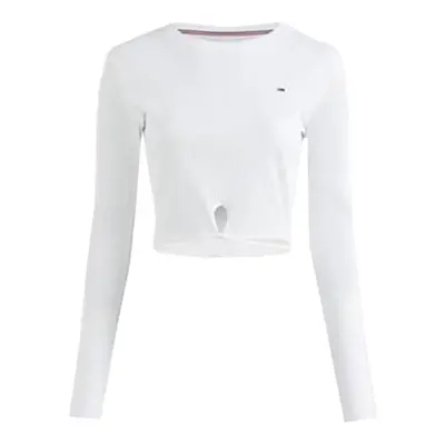 Tommy Jeans T-shirt - TJW CROP STRAP FRONT white