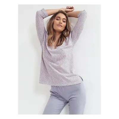 Pyjamas Cana 3/4 pink-grey