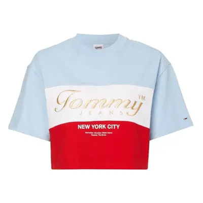 Tommy Jeans T-Shirt - TJW OVRSZD CROP ARCHIVE LOGO SS blue