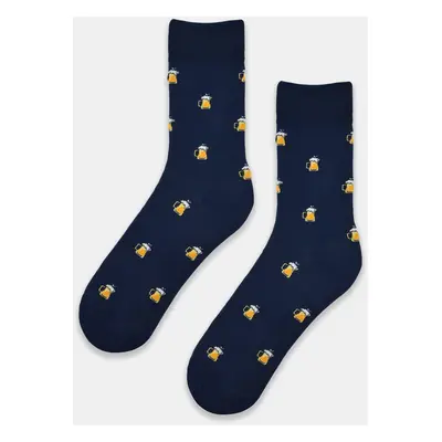 NOVITI Unisex's Socks SB002-U-16 Navy Blue