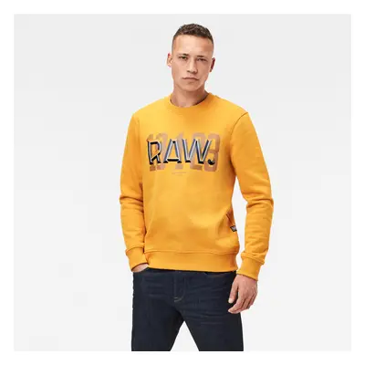 G-STAR Sweatshirt - Raw dot r sw l\s orange