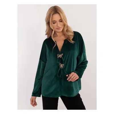 Blouse-DHJ-BZ-19916.03P-dark green