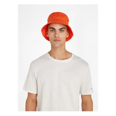 Oranžový pánský klobouk Tommy Hilfiger Flag Bucket - Pánské