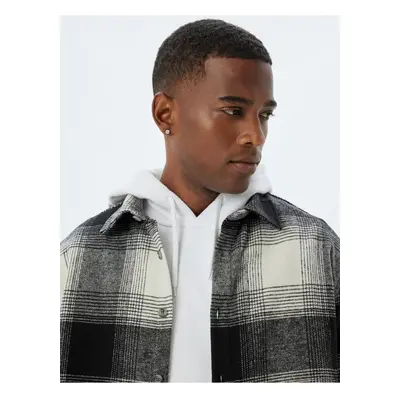 Koton Lumberjack Shirt Long Sleeve Winter Cotton Blend