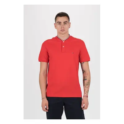 Tommy Hilfiger Polo shirt - BASEBALL COLLAR SLIM POLO red