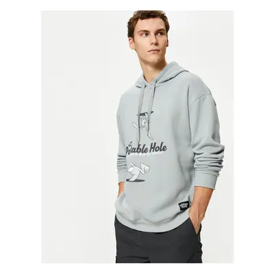 Koton Bugs Bunny Casual Cutout Hoodie Licensed Printed