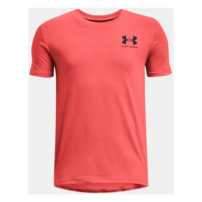 Under Armour Tričko UA B SPORTSTYLE LEFT CHEST SS-RED - Kluci