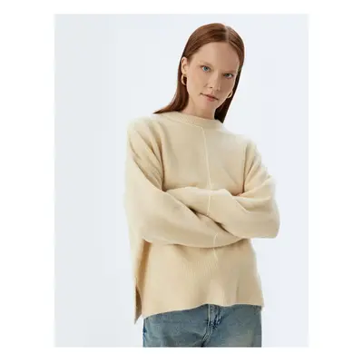 Koton Oversize Knitwear Sweater Soft Texture Long Sleeve Crew Neck