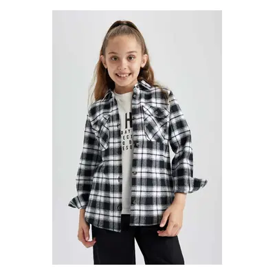 DEFACTO Girl Flannel Long Sleeve Shirt