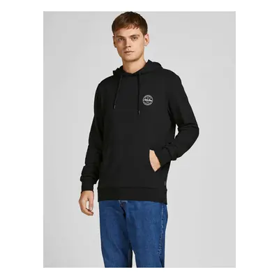 Černá mikina s kapucí Jack & Jones Shark - Pánské