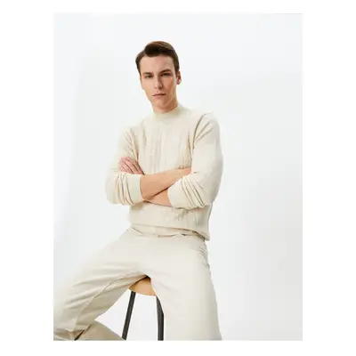 Koton Half Turtleneck Sweater Knitwear Slim Fit Knit Textured