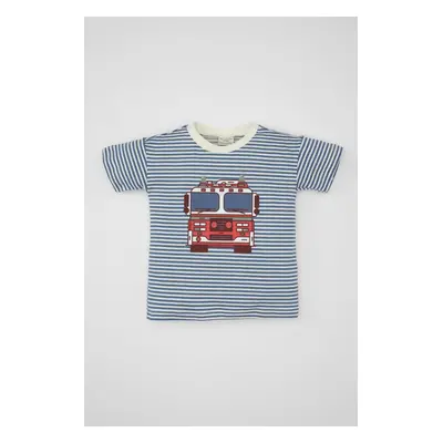 DEFACTO Baby Boy Crew Neck Vehicle Printed Short Sleeve T-Shirt