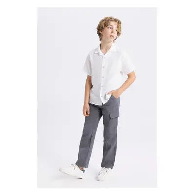 DEFACTO Boy's Standard Leg Muslin Trousers