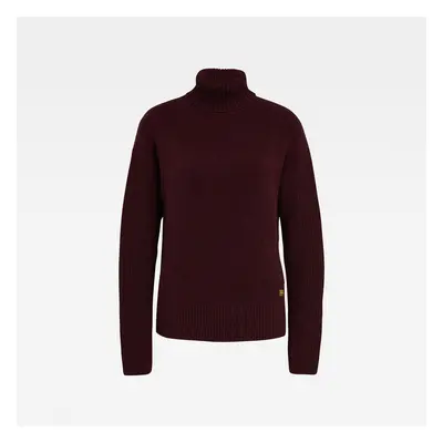 G-STAR Sweater - Addir roll loose knit wmn l\s burgundy