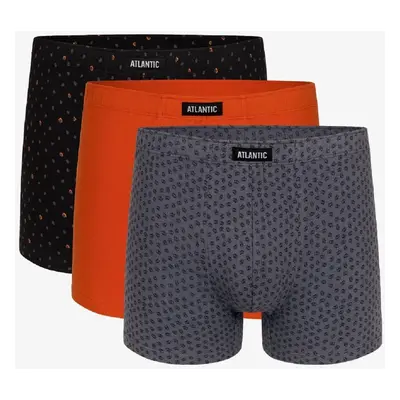 Boxer shorts Atlantic 3MH-025 A'3 S-3XL gray-orange-black