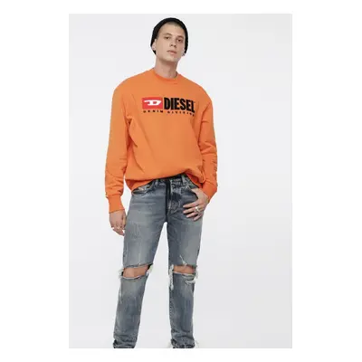 Sweatshirt - Diesel SCREWDIVISION SWEATSHIRT orange