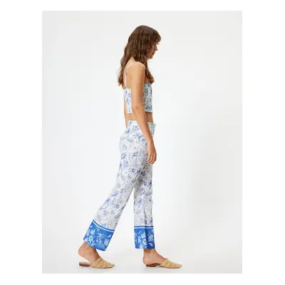 Koton X Melis Ağazat - Floral Trousers with Pockets