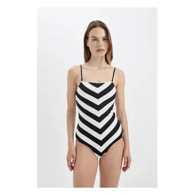 DEFACTO Fall in Love Regular Fit Striped Swimsuit