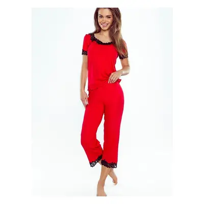 Pyjamas Eldar First Lady Aster kr/r S-XL red-black