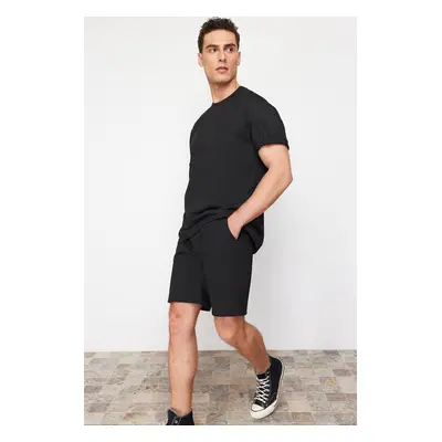 Trendyol Black Regular Cut Shorts & Bermuda