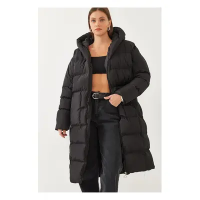 Bianco Lucci Women's Hooded Pocket Oversize Puffer Jacket