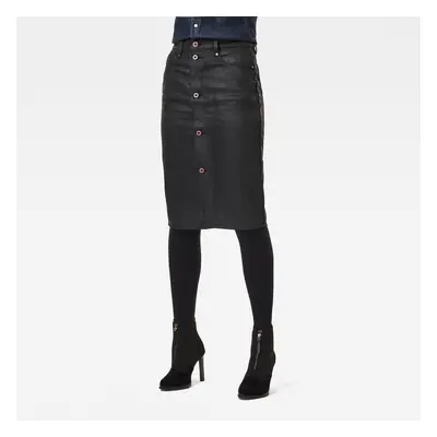 G-STAR Skirt - Noxer Navy Pencil Button Skirt Black