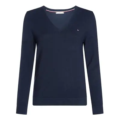 Tommy Hilfiger Sweater - HERITAGE V-NK SWEATER dark blue