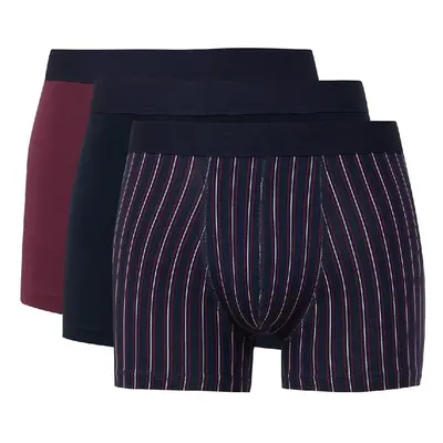 DEFACTO Men's Striped 3-Pack Boxer