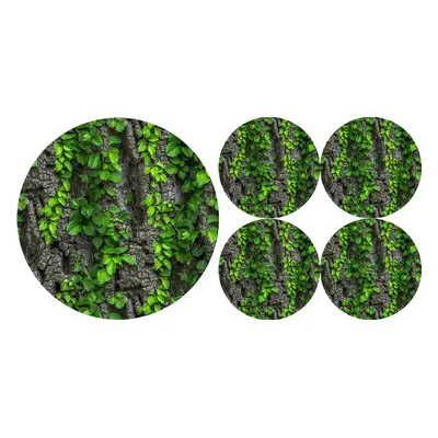 Bertoni Home Unisex's 1+4 Round Table Pads Set Creeper