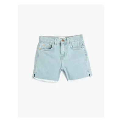 Koton Basic Denim Shorts Tassel Detailed Cotton