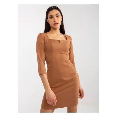 Dress-LK-SK-509075.15P-camel