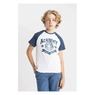 DEFACTO Boy Crew Neck Printed Short Sleeve T-Shirt