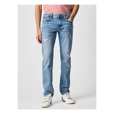 Světle modré pánské slim fit džíny Pepe Jeans Hatch - Pánské