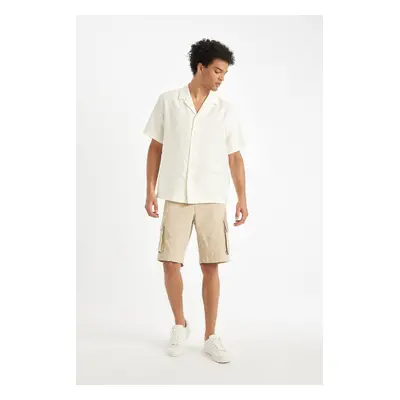 DEFACTO Regular Fit Open Collar Short Sleeve Shirt