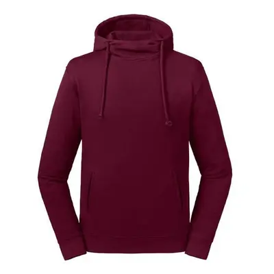 Burgundy Unisex Sweatshirt Pure Organic High Collar Hooded Sweat Russell